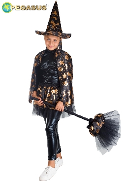 CAPPELLO+MANTELLO STREGA HALLOWEEN